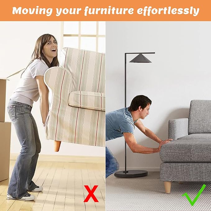 Stick Furniture Sliders, 40mm 16pcs Furniture Glides - Image 5