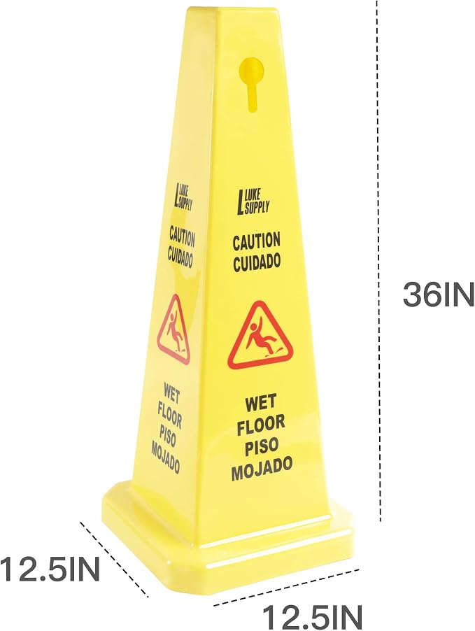 MATTHEW CLEANING 6 Packs 36” Caution Wet Floor Safety Cones - Image 6