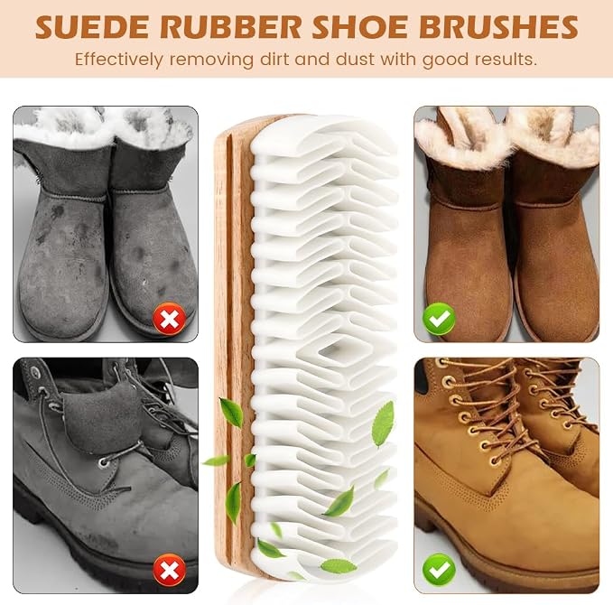 3Pcs Suede Shoe Brush and Eraser, Suede Nubuck Cleaning Brush - Image 5