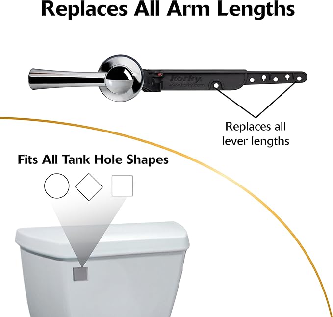 Korky 6054BP StrongARM Tank Lever Universal to Fit Front Angled Side Left and - Image 6
