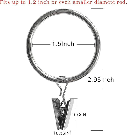 100 Pack Metal Curtain Rings - Image 2