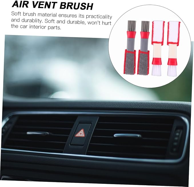 4pcs Car Air Vent Cleaning Brushes Dual-Head Dust Dusters - Image 9