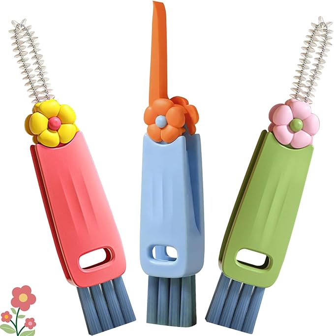 3 in 1 Cup Lid Cleaning Brush, Portable Water Bottle Brush, Bottle Gaps by Unknown