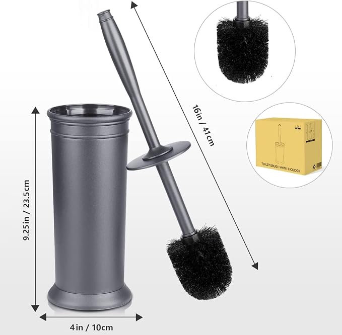 Toilet Brush and Holder 2 Pack, Toilet Bowl Brush - Image 7