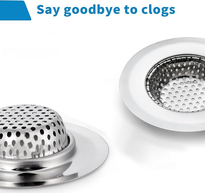 4 Pack Bathtub Drain Strainer, 2.75" Top / 1.75" Basket Stainless Steel Drain - Image 5