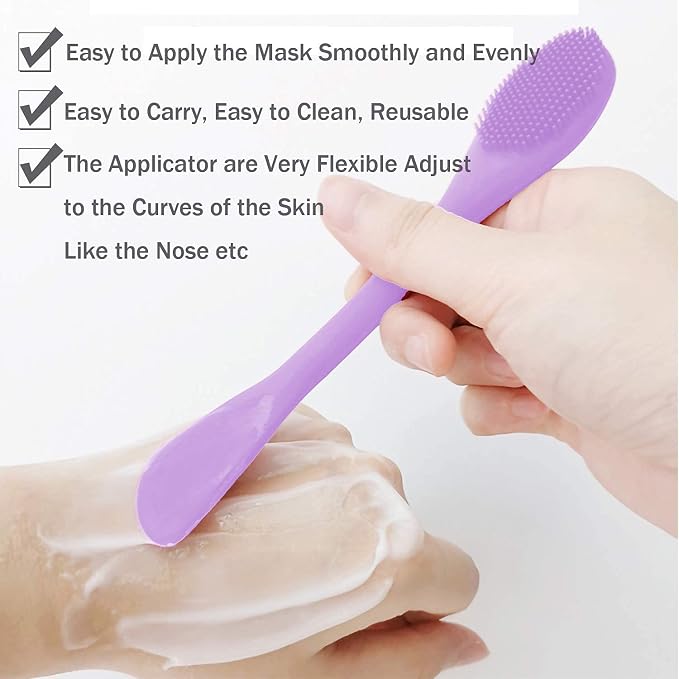 Silicone Facial Mask Applicator Face Masks Skincare Brush Facial Scrubber - Image 4
