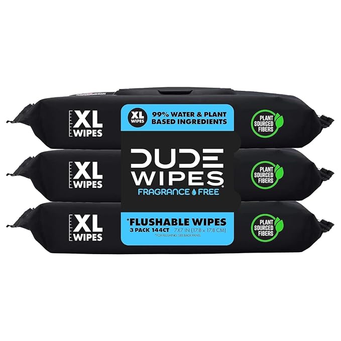 DUDE Wipes Unscented Flushable Wipes by DudeWipes