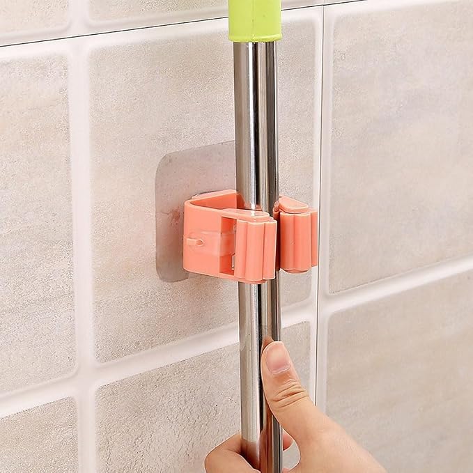 Broom And Mop Holder Clip 4 Pcs Mop Broom Wall Mounted Heavy Duty - Image 3