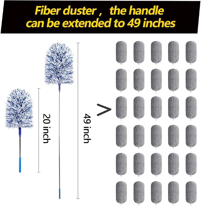 Extendable 20-49inches Microfiber Feather Duster - Image 7