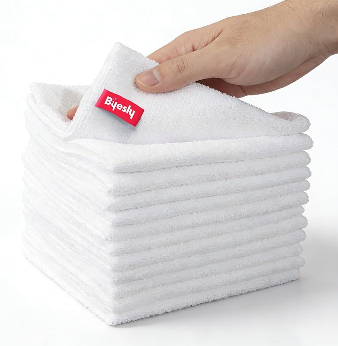 12-Pack Microfiber Cleaning Cloth, 11.5x11.5 Microfiber Towels by Unknown