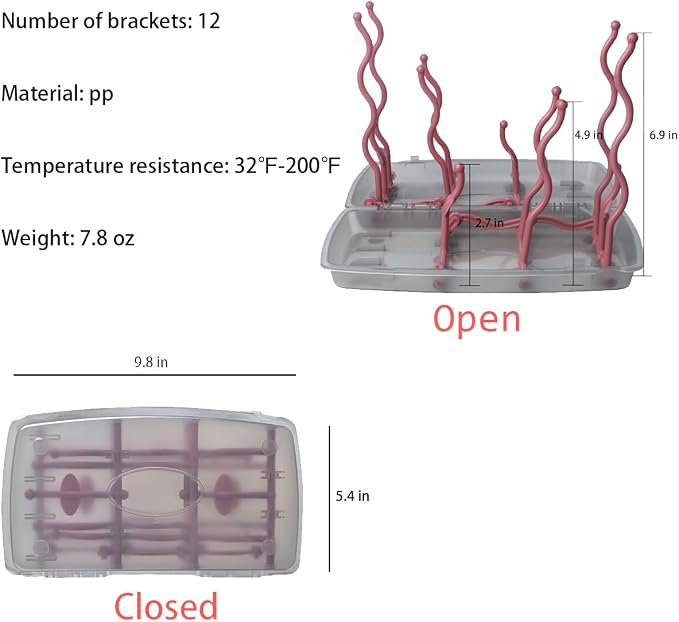 Collapsible Baby Bottle Drying Rack, Bottle Dryer Holder - Image 3