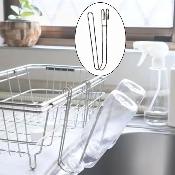 Bottle Drying Rack with Hanging Hook Attachment to Dish Drying Rack Space - Image 3