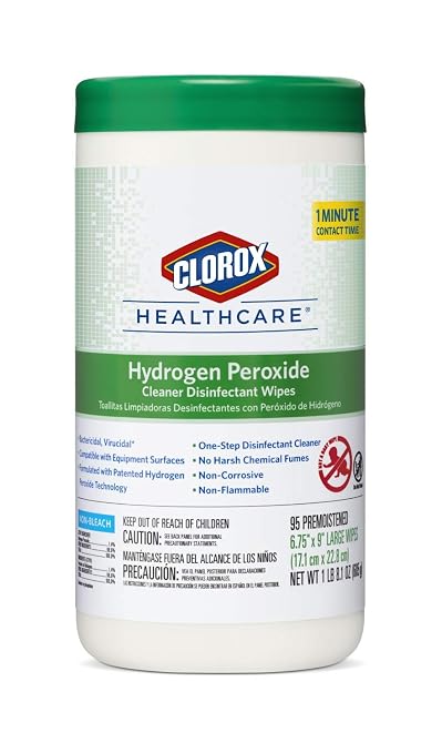Clorox Healthcare Hydrogen Peroxide Cleaner Disinfectant Wipes, 6.75" x 9" - Image 5