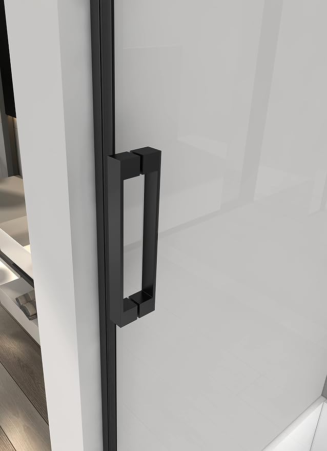 Sunrosa Semi-Frameless Tub Shower Door, 59-2/8"W ×60" H Single Sliding Shower - Image 2
