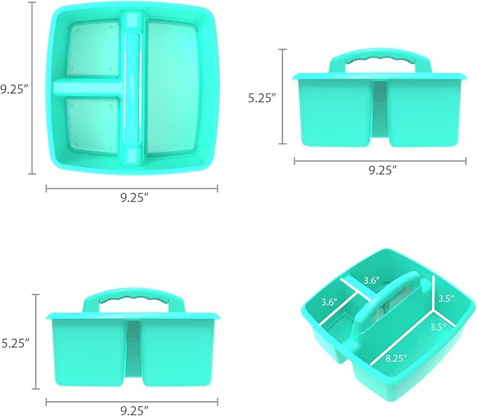 Storex 3-Compartment Small Caddy – Multipurpose Classroom Organizer - Image 9