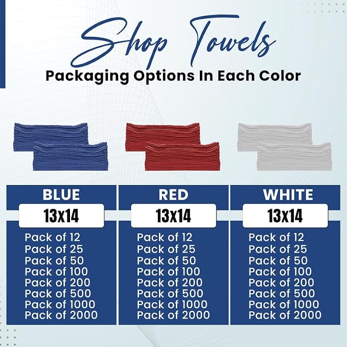 Shop Towels - Bulk Cleaning Towel in a Bag, Mechanic Cotton Wipes - Image 5