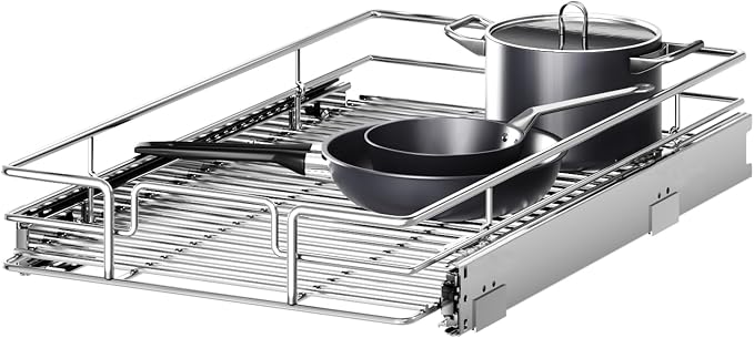 Pull Out Cabinet Organizer 10½" W x 21½" D, Heavy Duty Cabinet Pull Out Shelves by Unknown