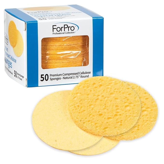 ForPro Professional Collection Premium Compressed Facial Sponges, 50-Count by ForProProfessionalCollection