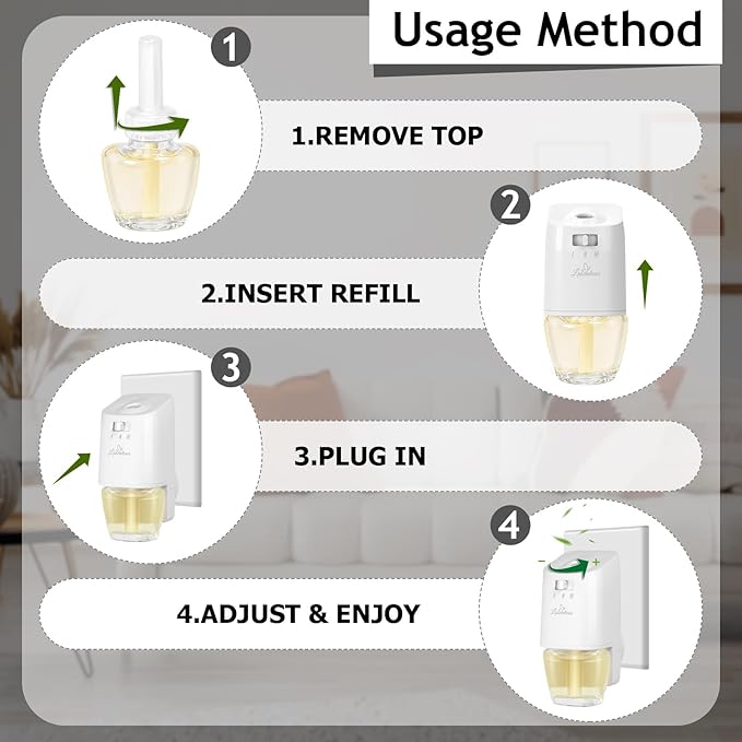 Plug-in Air Freshener Starter Kit, 1 Warmer and 9 Essential Oil Refills - Image 7