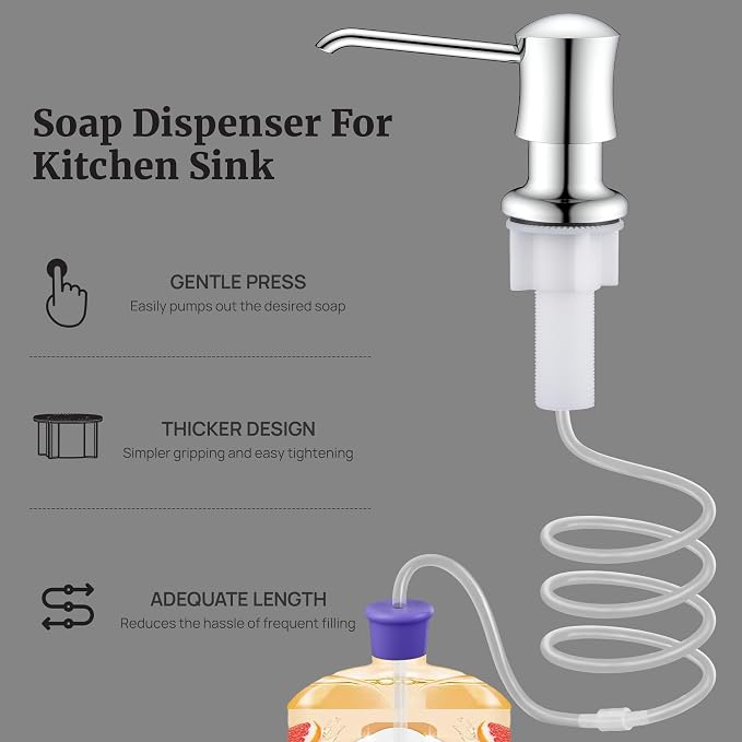 Sink Soap Dispenser for Kitchen Sink Chrome Upgrade - Image 3