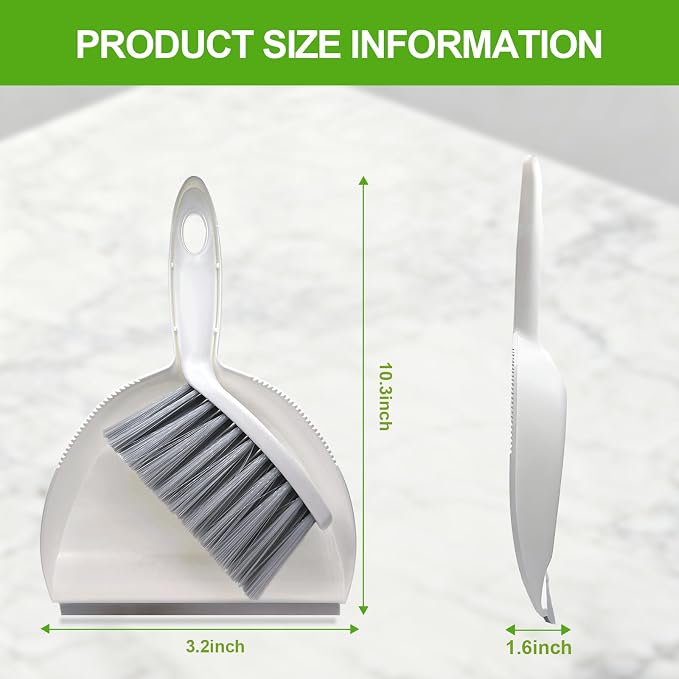 Mini Broom and Dustpan Set, Hand Broom - Image 2