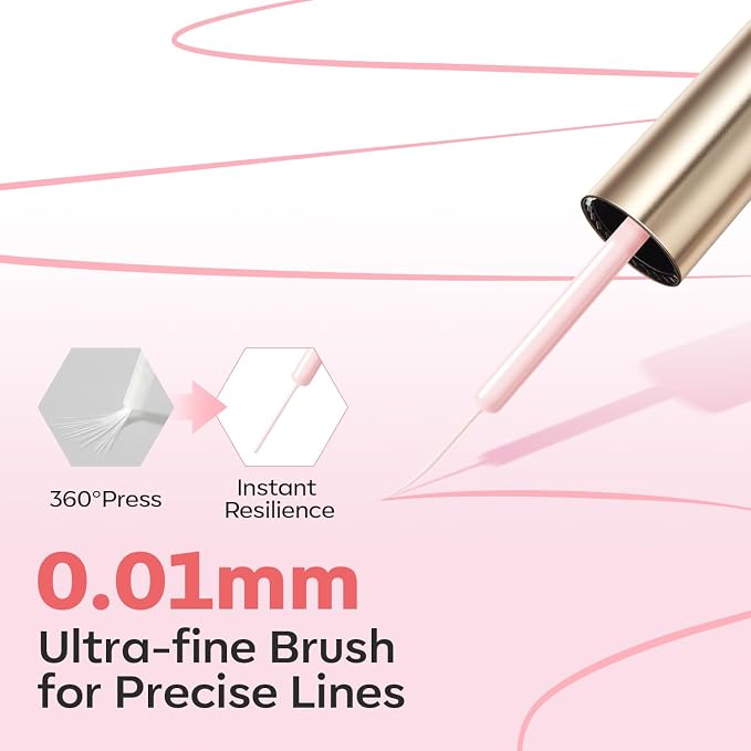 modelones Pink French Tip Liner Gel Polish, 15 ML Light Baby Blush Pastel Color - Image 5