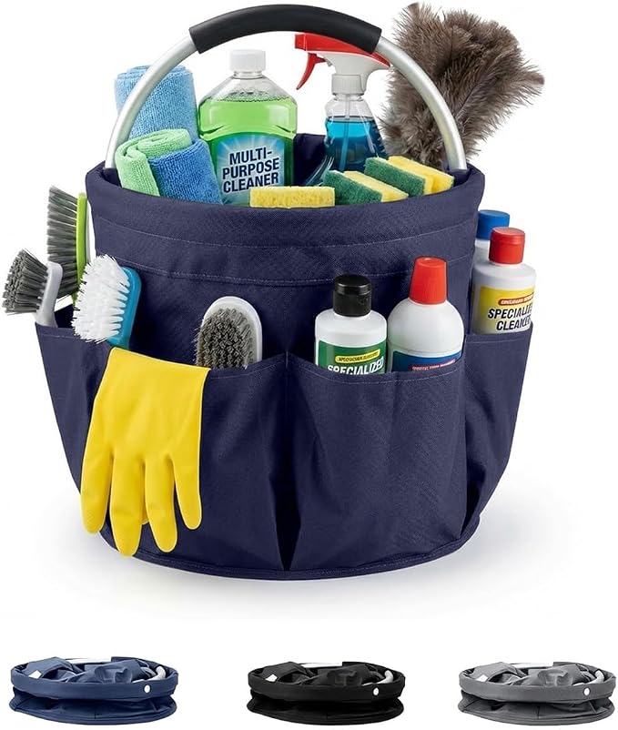Multifunctional 17L Cleaning Caddy, Foldable 600D Organizer Bag by Unknown