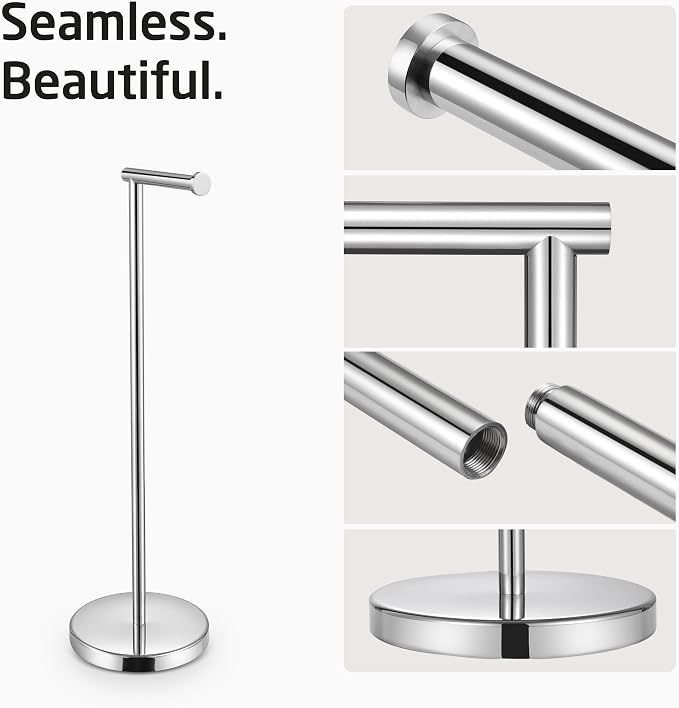 KES Toilet Paper Holder Free Standing 26" H, Toilet Paper Holder Stand - Image 3