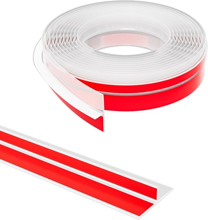 T-Shaped Door Draft Stopper, 1.97 in x 20 Ft Silicone Seal Strip by Elvone