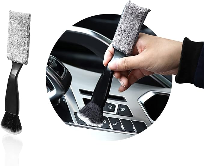 Ziciner 1 PC Double Head Brush for Car Clean, Soft Auto Interior Duster by Ziciner