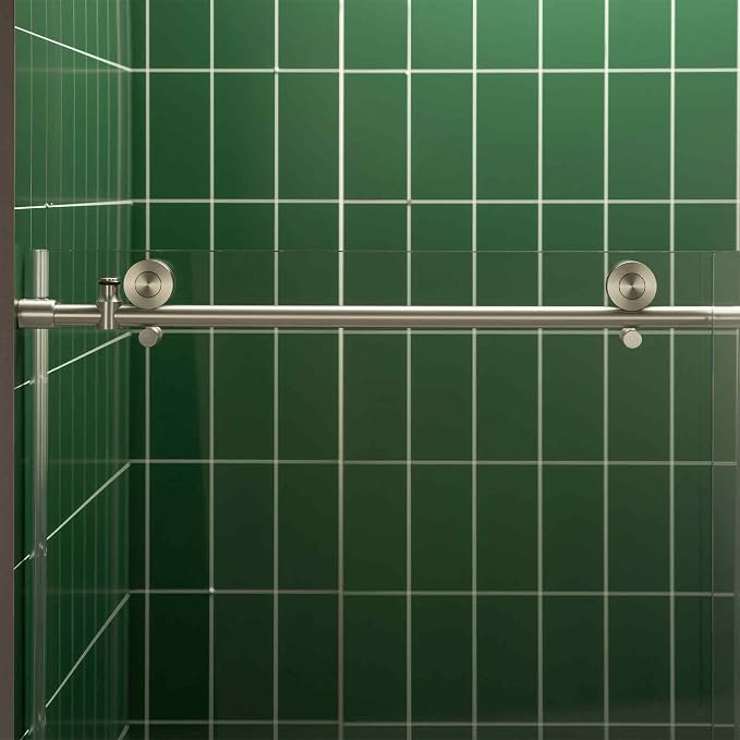 Woodbridge 56-60" W x 80" H Frameless Single Sliding Shower Door - Image 6
