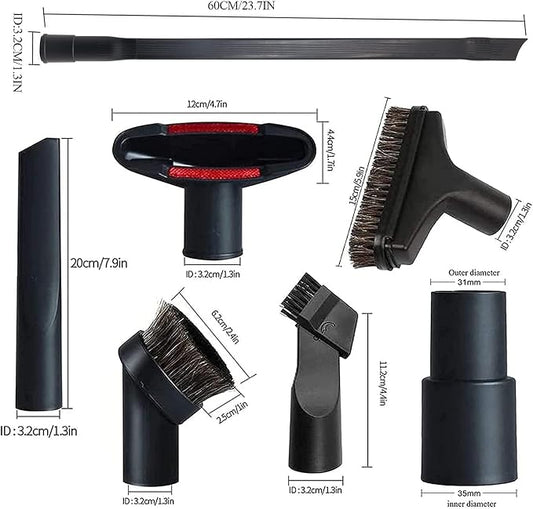 1 1/4" Shop Vacuum Cleaner Attachments Brushes - Image 2