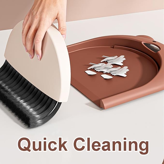 Mini Broom and Dustpan Set Cute Portable Hand Broom and Dustpan Small Dust Pan - Image 6