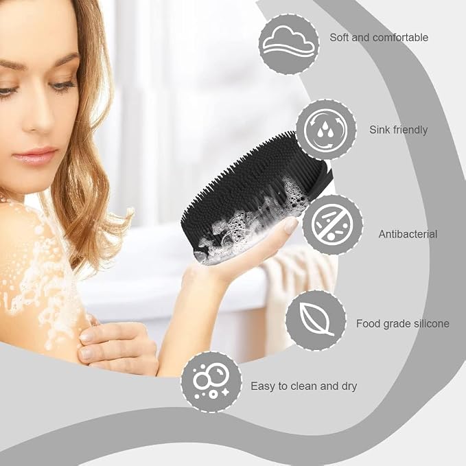 Soft Silicone Body Shower， Exfoliating Silicone Body Scrubber, Silicone Loofah - Image 6