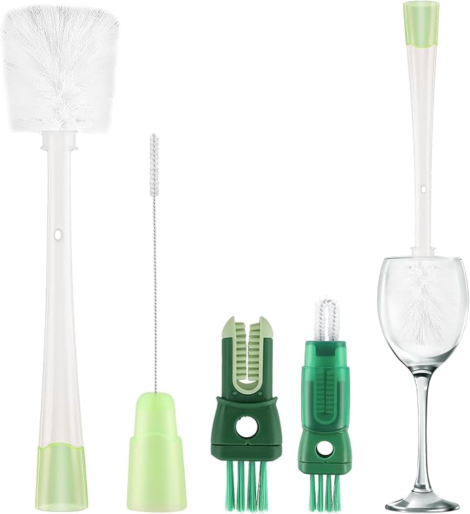 5 in 1 Water Bottle Brushes for Cleaning, Easily Cleans The Cup Mouth, and by Unknown