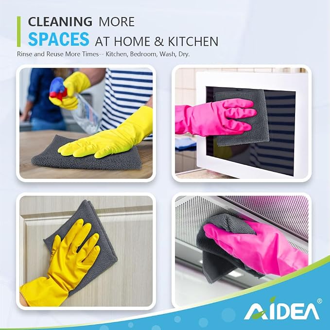 AIDEA Microfiber Cleaning Cloth-50PK, Soft Microfiber Towels - Image 7