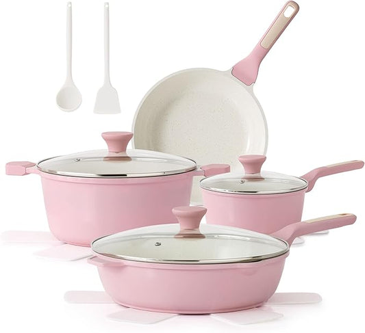 SENSARTE Nonstick Ceramic Cookware Set Large 13-Piece, Healthy Pots and Pans by SENSARTE
