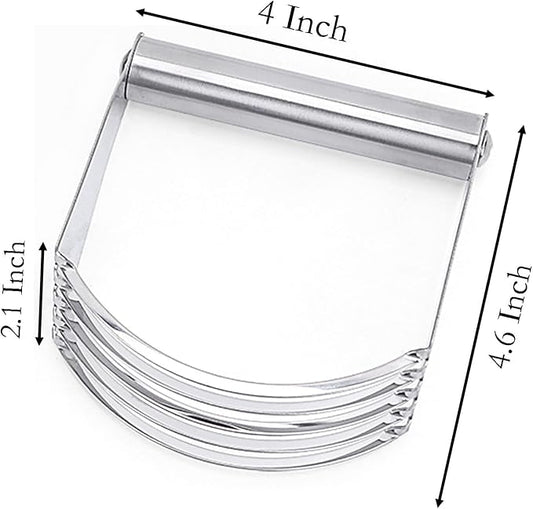 Dough Blender, 4.6 Inch x 4 Inch Stainless Steel Pastry Cutter - Image 2