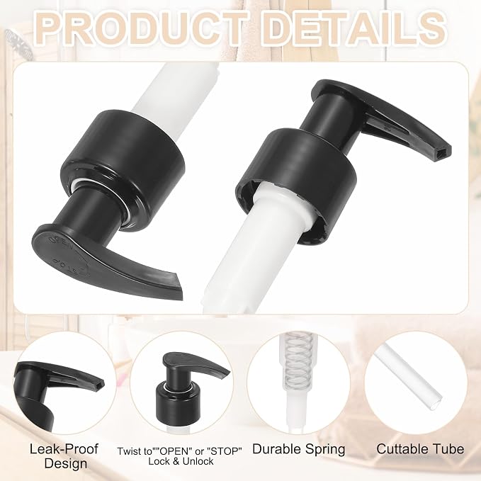 uxcell 12 Pcs Soap Dispenser Pump Heads Soap Dispensers Top Pumps Replacement - Image 3