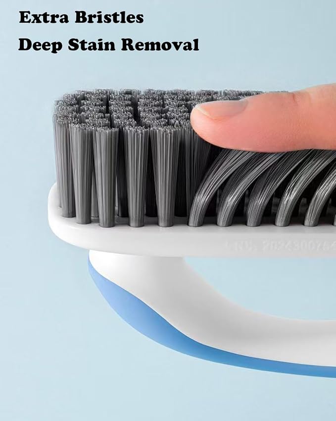 Scrub Brush for Stains-2 Pack Fabric Cleaning Brush, Laundry Stain Remover Brush - Image 4