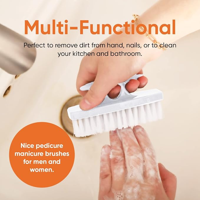 Superio Nail Brush for Cleaning Fingernails, Nail Scrubber Brush, Toe Foot - Image 6