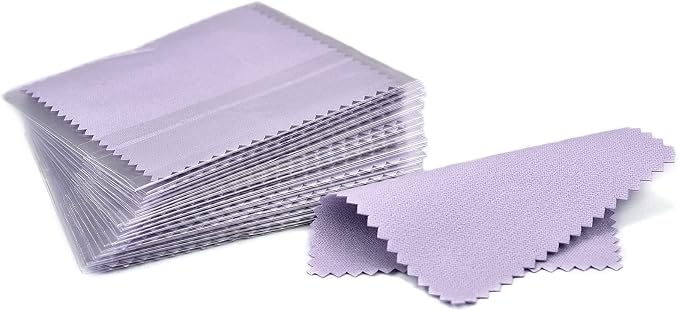 SEVENWELL 50pcs Jewelry Cleaning Cloth Purple Polishing Cloth by SEVENWELL