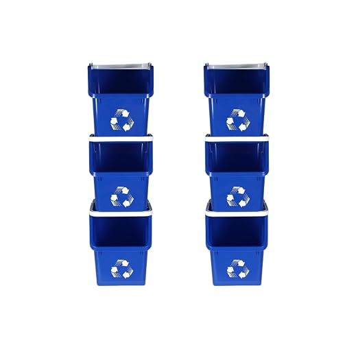 6 Gallon Stackable Recycling Bins by SturdyEssentials