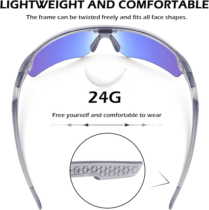 OXG 12 Pack Safety Glasses for Men Women, ANSI Z87.1 Safety Goggles Impact - Image 4