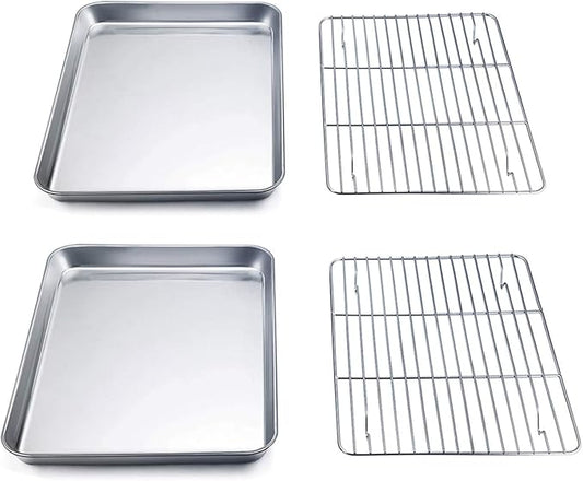 TeamFar 9'' x 7'' x 1'' Toaster Oven Pan by TeamFar