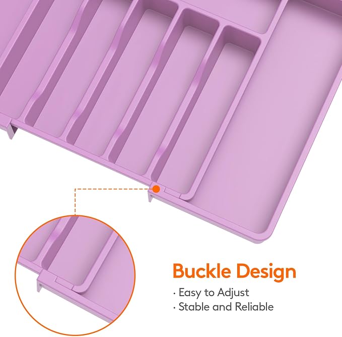 Lifewit Silverware Drawer Organizer, Expandable Utensil Tray - Image 5