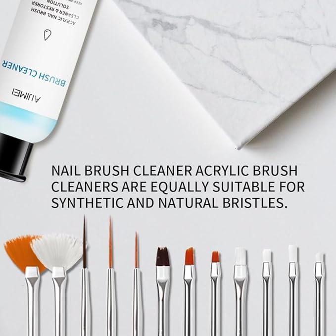 AIJIMEI Nail Brush Cleaner 120ml Gel Solution - Image 7