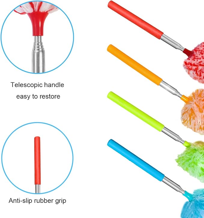 4 Pcs, Hand Microfibre Cleaning Tool Extendables - Image 4