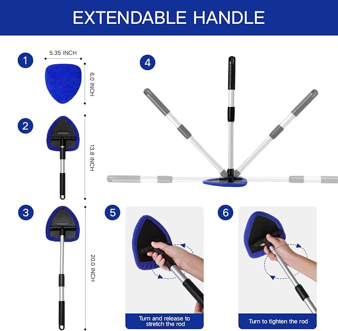 10pcs Windshield Cleaner Tool, Car Window Cleaning Wash Kit - Image 5