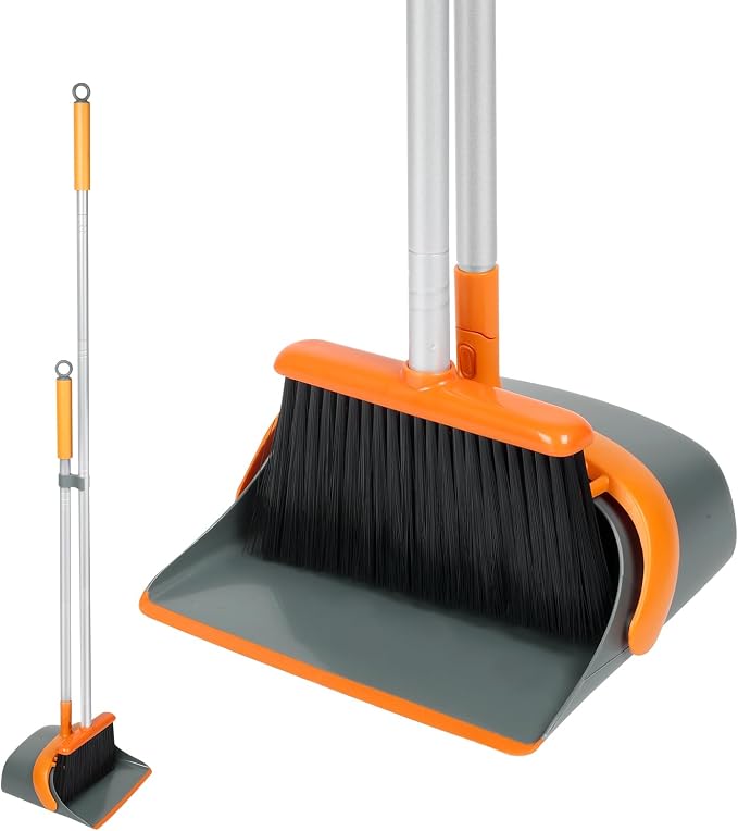 Broom and Dustpan Set with 54 Inch Long Handle by Dirty+Fox